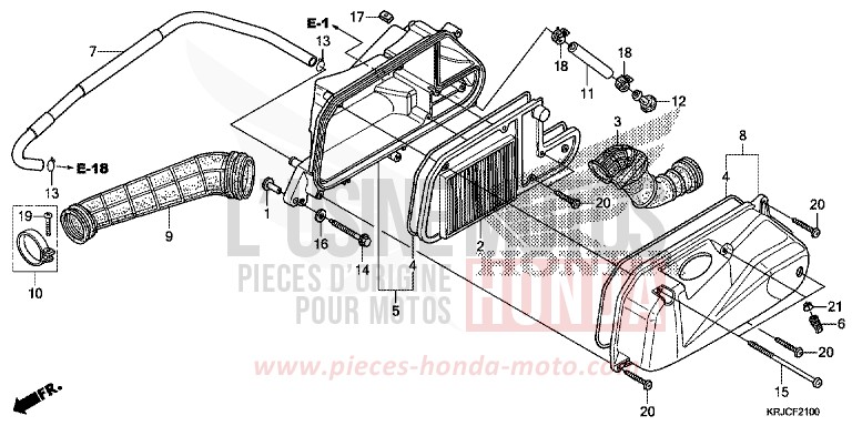 AIR CLEANER for S-Wing ABS PEARL NIGHTSTAR BLACK (NHA84) from 2012